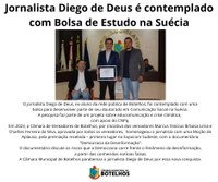 Jornalista Diego de Deus é contemplado com bolsa de estudo na Suécia