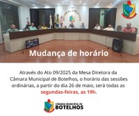 Mudança de Horário