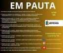 Pauta da sessão ordinária 01.09.2025