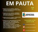 Pauta da sessão ordinária de 04 de agosto de 2025